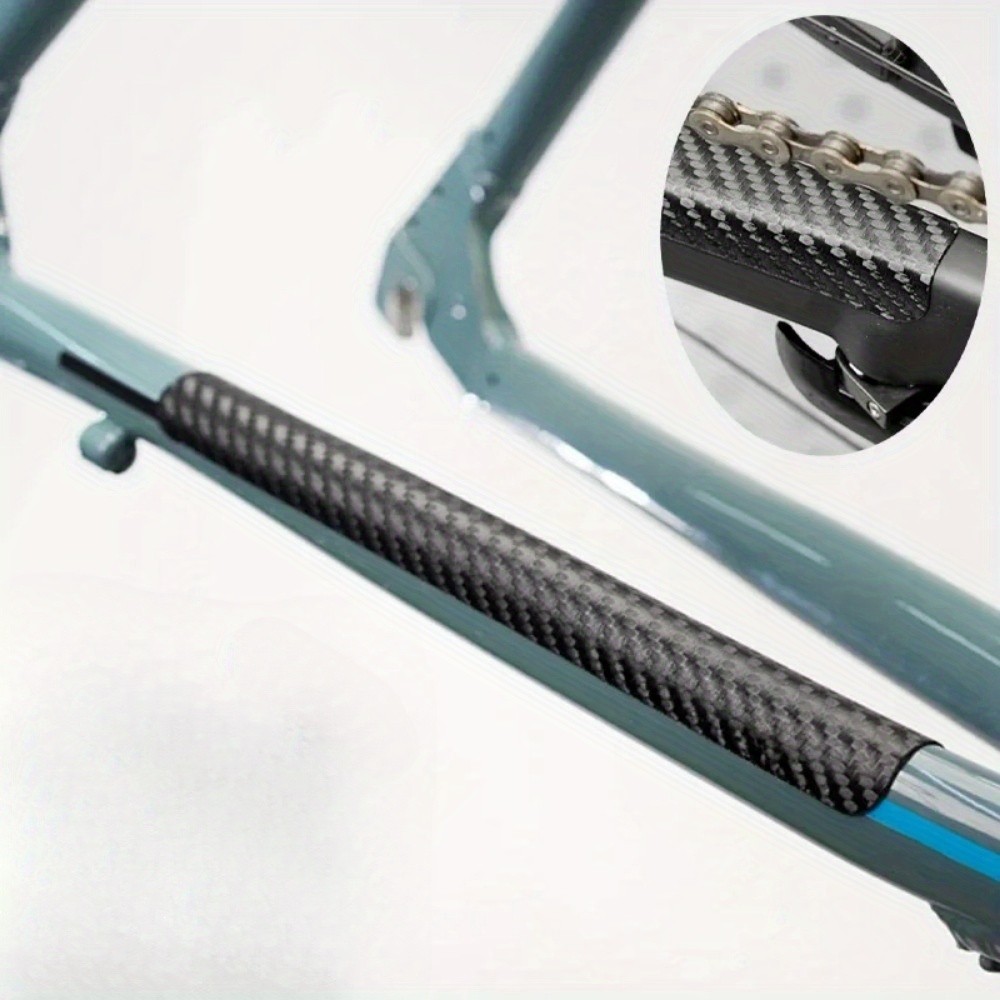 Chainstay Protector Wrap - Black Carbon Fiber Bicycle Chain Guard