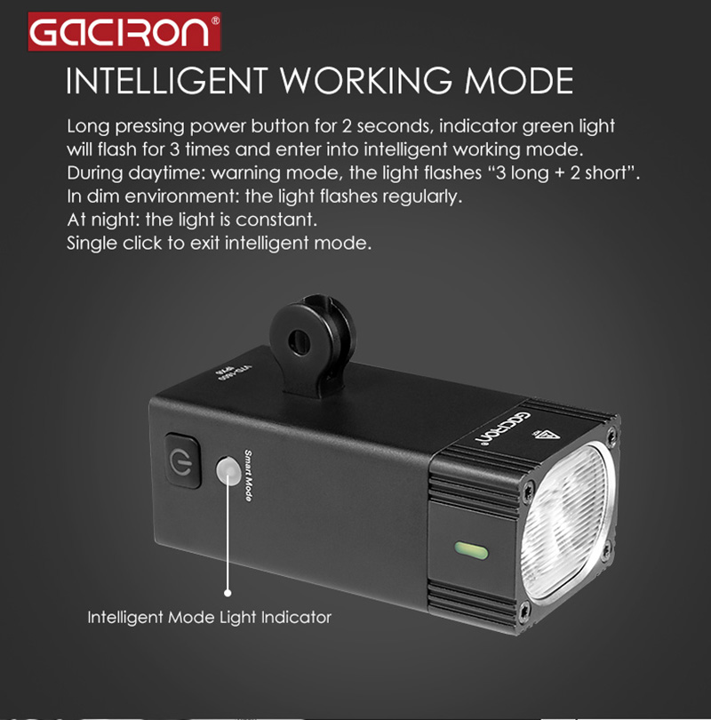 Gaciron Intelligent 500 Lumens - مراجعة Mountain Biking Races وسعره