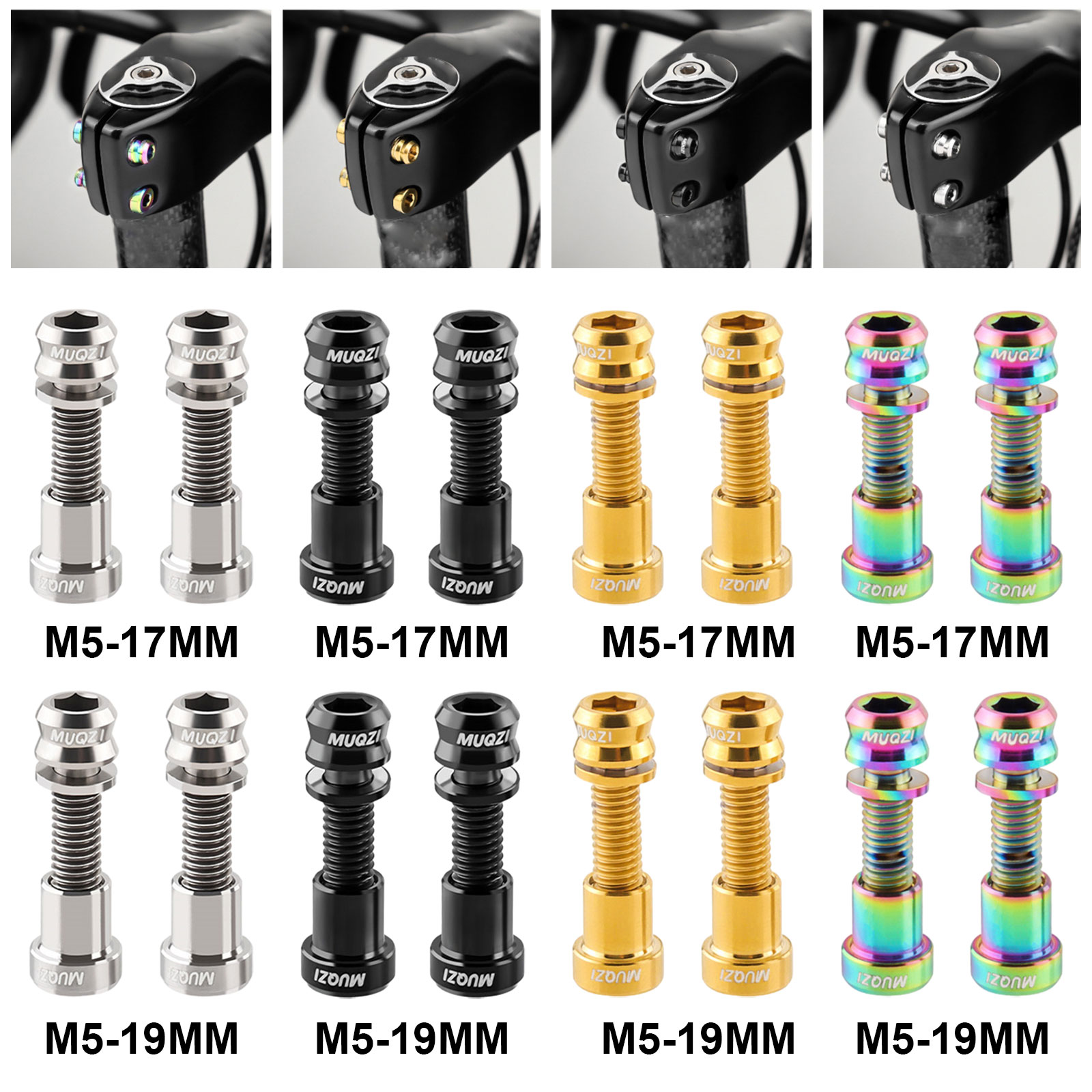 2 Set Bike Carbon Stem Bolts N - مراجعة Mountain Biking Kit وسعره