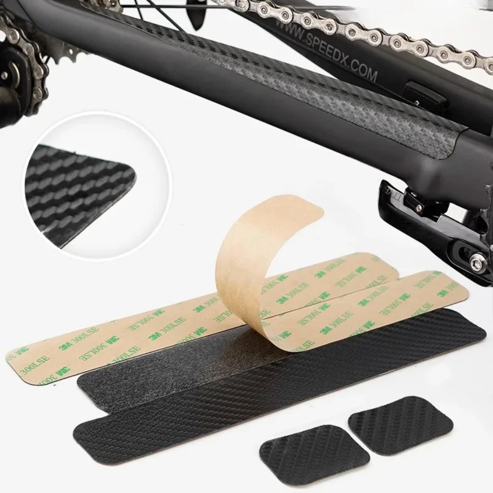 Black Carbon Fiber Bicycle Cha - مراجعة Chainstay Protector Wrap وسعره